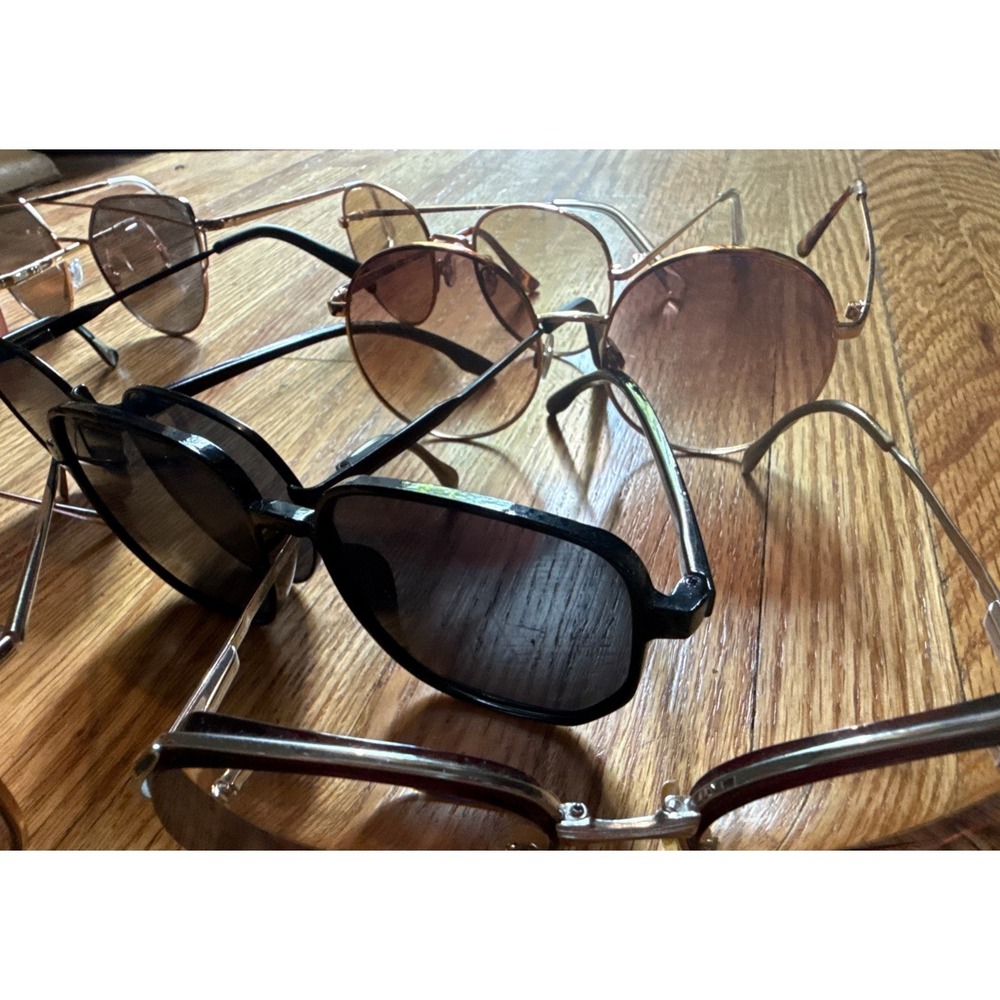 Lot of 10 Sunglasses-Different Colors & Styles. Wired Rim, Funky, Mirror, Round+ - Picture 8 of 8